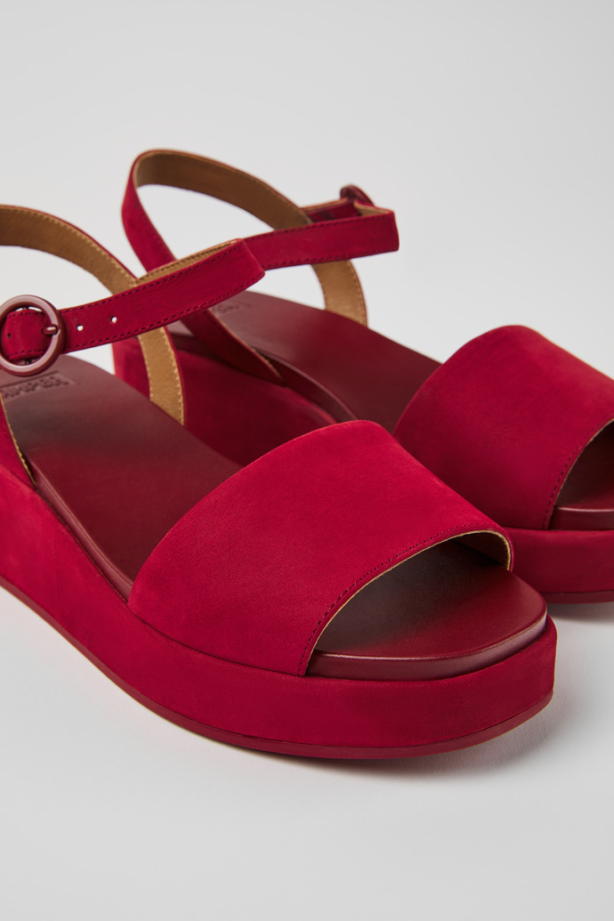 Women's Camper Misia Platform Sandals Burgundy | K200564-037