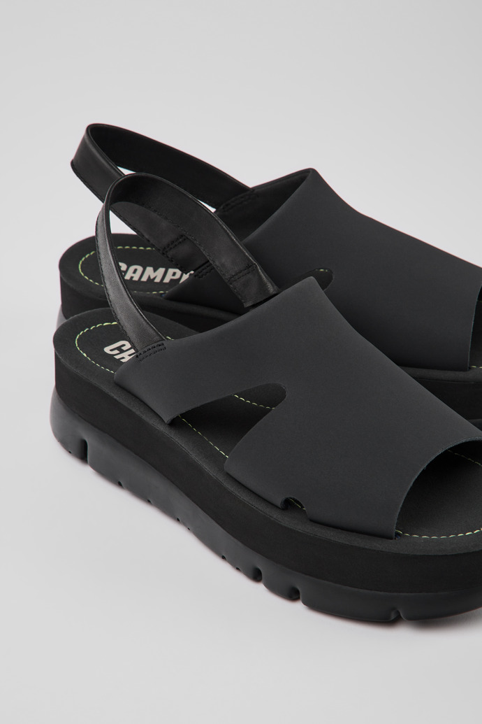 Women's Camper Oruga Up Platform Sandals Black | K200848-004