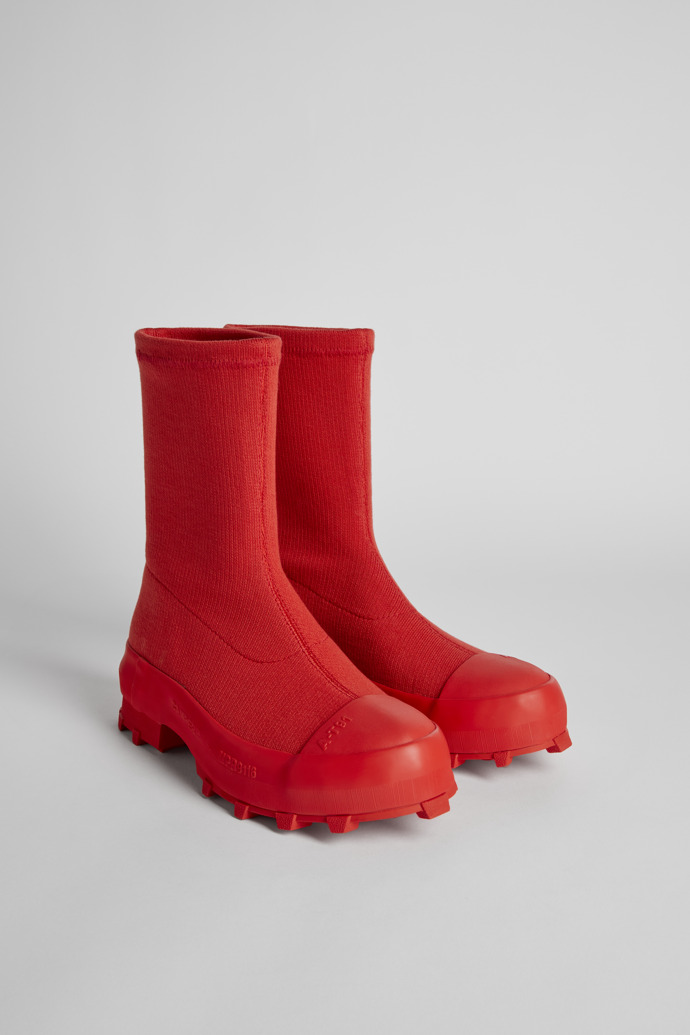 Women's Camper Traktori Boots Red | K400625-002