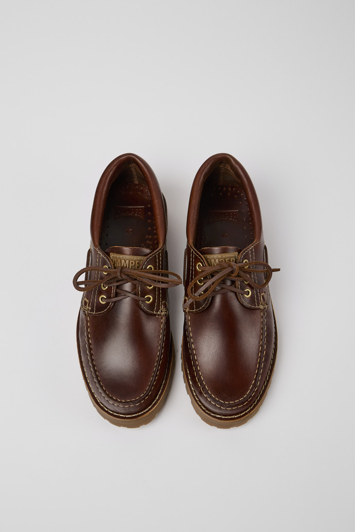 Men's Camper Nautico Lace Up Shoes Brown | 15233-001