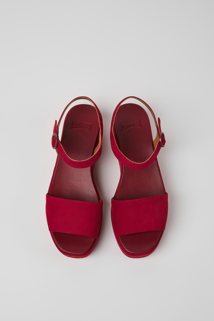 Women's Camper Misia Platform Sandals Burgundy | K200564-037