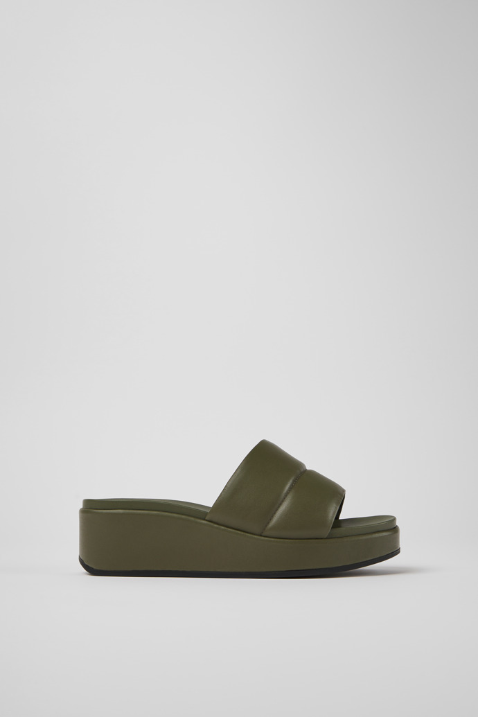 Women's Camper Misia Platform Sandals Green | K201507-003