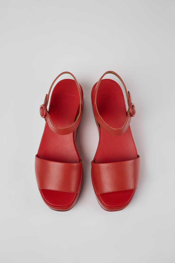 Women's Camper Misia Platform Sandals Red | K200564-030